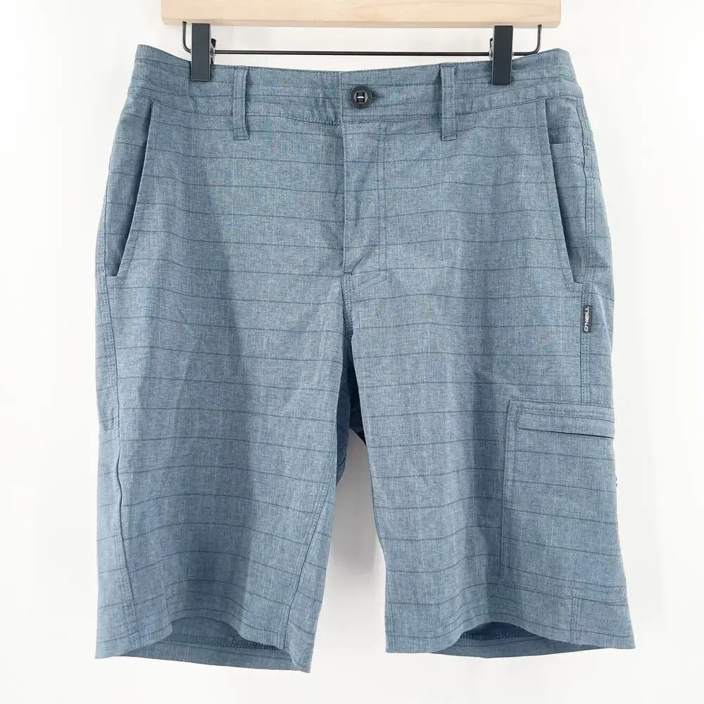 O'NEILL Board Shorts Mens Size 30 Blue Crossover Water Sports Swim Beach Lake